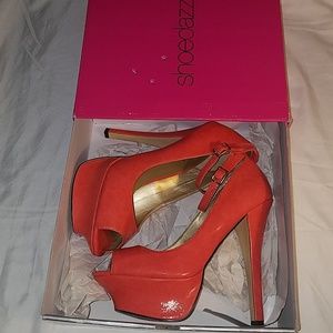 Orange shoedazzle platforms